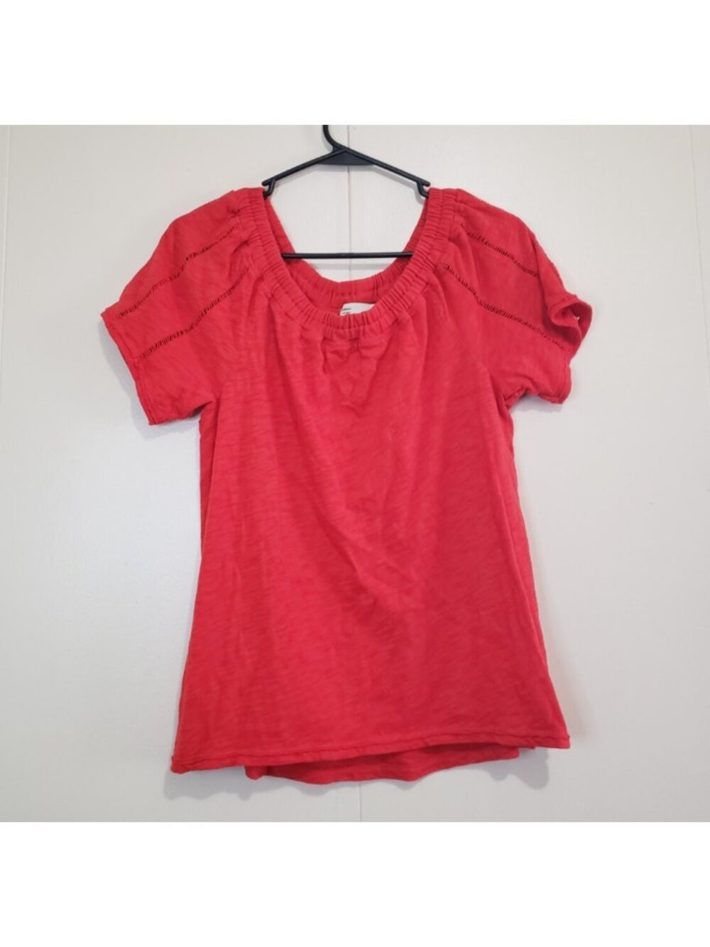 Saturday Sunday Top Womens S Red Peasant Boho Anthropologie Casual Summer Spring